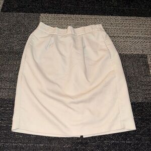 Chic Cream Pencil Skirt for Women